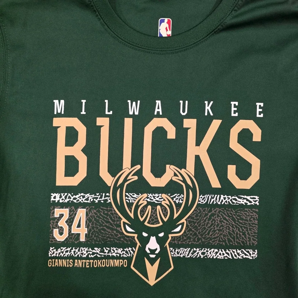 Milwaukee Bucks #34 Antetokounmpo Boy's XL Sweats & T-Shirt Set Green